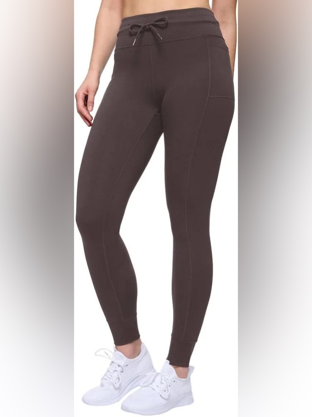Lole Women's drawstring Dark Brown High-Rise Leggings inseam 28.5” size M NWT